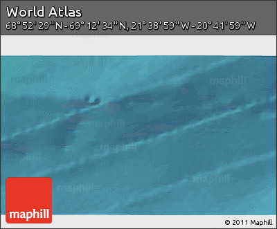 Satellite 3D Map of the Area around 69° 2' 31" N, 21° 10' 29" W