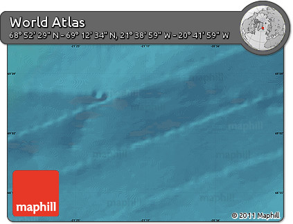 Satellite Map of the Area around 69° 2' 31" N, 21° 10' 29" W