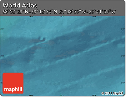 Satellite Map of the Area around 69° 2' 31" N, 21° 10' 29" W