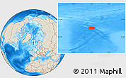 Shaded Relief Location Map of the area around 69° 2' 31" N, 2° 28' 30" W