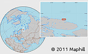 Gray Location Map of the area around 69° 2' 31" N, 37° 28' 30" E