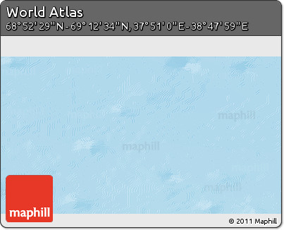 Physical 3D Map of the Area around 69° 2' 31" N, 38° 19' 30" E