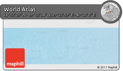 Physical Panoramic Map of the Area around 69° 2' 31" N, 40° 1' 29" E