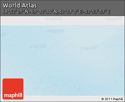 Physical 3D Map of the Area around 69° 2' 31" N, 43° 25' 29" E