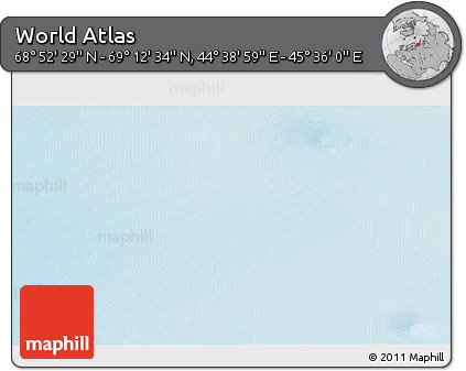 Physical 3D Map of the Area around 69° 2' 31" N, 45° 7' 30" E