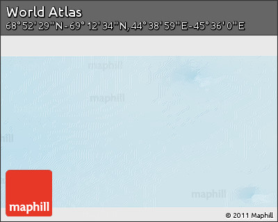 Physical 3D Map of the Area around 69° 2' 31" N, 45° 7' 30" E