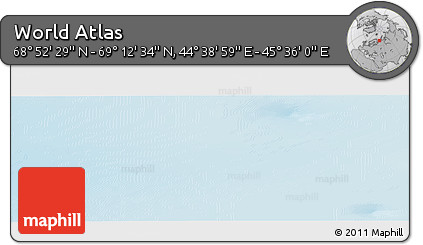 Physical Panoramic Map of the Area around 69° 2' 31" N, 45° 7' 30" E