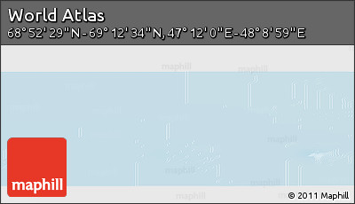 Physical Panoramic Map of the Area around 69° 2' 31" N, 47° 40' 29" E