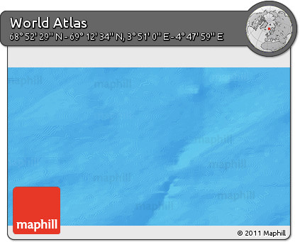 Physical 3D Map of the Area around 69° 2' 31" N, 4° 19' 30" E