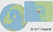 Savanna Style Location Map of Kronprinsen Ejland