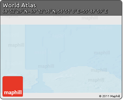 Political 3D Map of the Area around 69° 2' 31" N, 55° 19' 30" E