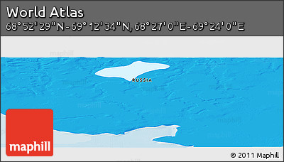 Political Panoramic Map of the Area around 69° 2' 31" N, 68° 55' 30" E