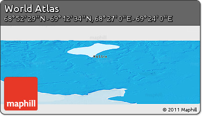 Political Panoramic Map of the Area around 69° 2' 31" N, 68° 55' 30" E