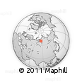 Outline Map of the Area around 69° 2' 31" N, 85° 4' 29" E, rectangular outline