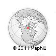 Outline Map of the Area around 69° 2' 31" N, 97° 40' 30" W, rectangular outline