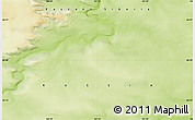 Physical Map of the area around 69° 20' 26" N, 101° 13' 29" E