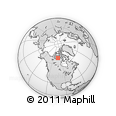Outline Map of the Area around 69° 20' 26" N, 102° 46' 30" W, rectangular outline