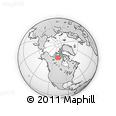 Outline Map of the Area around 69° 20' 26" N, 105° 19' 29" W, rectangular outline