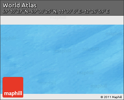 Physical 3D Map of the Area around 69° 20' 26" N, 11° 58' 29" E