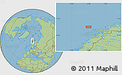Savanna Style Location Map of the area around 69° 20' 26" N, 13° 40' 30" E