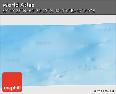 Physical 3D Map of the Area around 69° 20' 26" N, 14° 31' 30" E