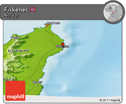 Physical 3D Map of Fiskenes