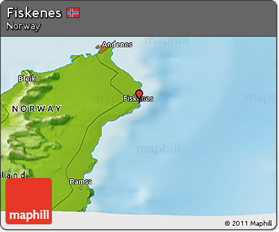 Physical 3D Map of Fiskenes
