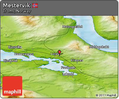 Physical 3D Map of Mestervik