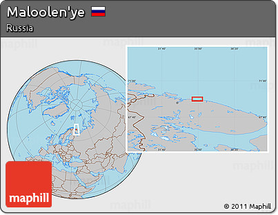 Gray Location Map of Maloolen'ye