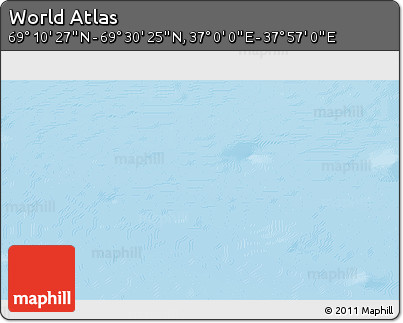 Physical 3D Map of the Area around 69° 20' 26" N, 37° 28' 30" E