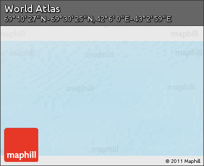 Physical 3D Map of the Area around 69° 20' 26" N, 42° 34' 30" E
