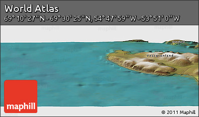 Satellite Panoramic Map of the Area around 69° 20' 26" N, 54° 19' 30" W