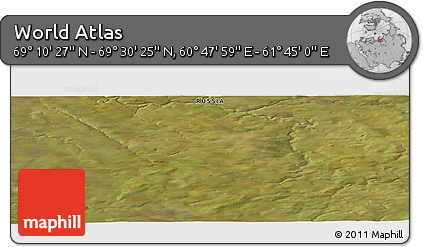 Satellite Panoramic Map of the Area around 69° 20' 26" N, 61° 16' 29" E