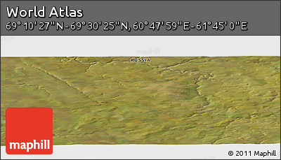 Satellite Panoramic Map of the Area around 69° 20' 26" N, 61° 16' 29" E
