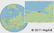 Savanna Style Location Map of the area around 69° 20' 26" N, 64° 40' 30" E