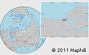 Gray Location Map of the area around 69° 20' 26" N, 66° 22' 30" E