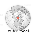 Outline Map of the Area around 69° 20' 26" N, 96° 49' 29" W, rectangular outline
