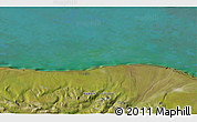 Satellite 3D Map of the area around 69° 38' 15" N, 140° 10' 30" W