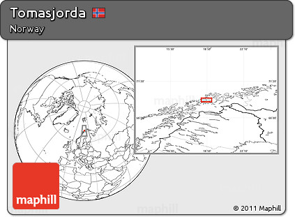 Blank Location Map of Tomasjorda