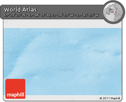 Physical 3D Map of the Area around 69° 38' 15" N, 21° 10' 29" W