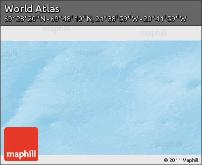 Physical 3D Map of the Area around 69° 38' 15" N, 21° 10' 29" W