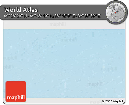 Physical 3D Map of the Area around 69° 38' 15" N, 39° 10' 29" E