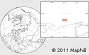Blank Location Map of the area around 69° 38' 15" N, 49° 22' 30" E