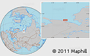 Gray Location Map of the area around 69° 38' 15" N, 64° 40' 30" E