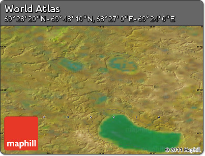 Satellite Map of the Area around 69° 38' 15" N, 68° 55' 30" E