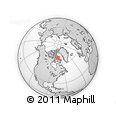 Outline Map of the Area around 69° 38' 15" N, 73° 52' 30" W, rectangular outline