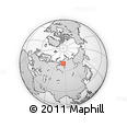 Outline Map of the Area around 69° 38' 15" N, 85° 55' 30" E, rectangular outline