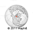 Outline Map of the Area around 69° 38' 15" N, 96° 49' 29" W, rectangular outline