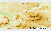 Physical 3D Map of the area around 69° 38' 15" N, 97° 49' 29" E