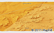 Political 3D Map of the area around 69° 38' 15" N, 97° 49' 29" E